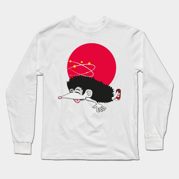 knocked out hedgehog Long Sleeve T-Shirt by Shvetsov